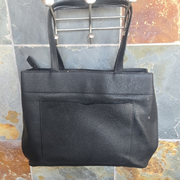 DKNY Black Textured Tote Bag